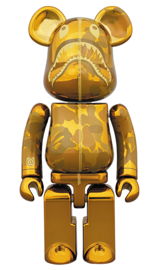 BE@RBRICK BAPE(R) CAMO SHARK 1000％ GOLD