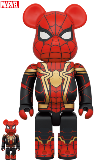 BE@RBRICK SPIDER-MAN 100％ & 400％ 黒赤セット - フィギュア