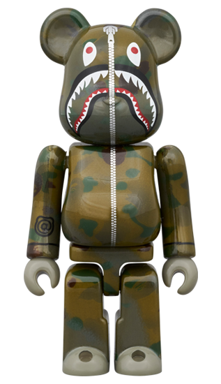 BapeベアブリックBAPE ABC CAMO SHARK BE@RBRICK 100% & 400